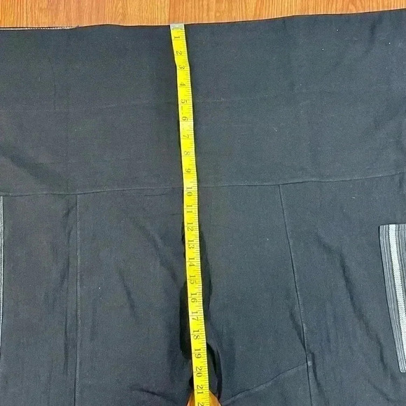 PANASIAM Size XL Black Pants Harem Aladdin Yoga Fold Waist Pocket Wide Leg NEW - Picture 12 of 14
